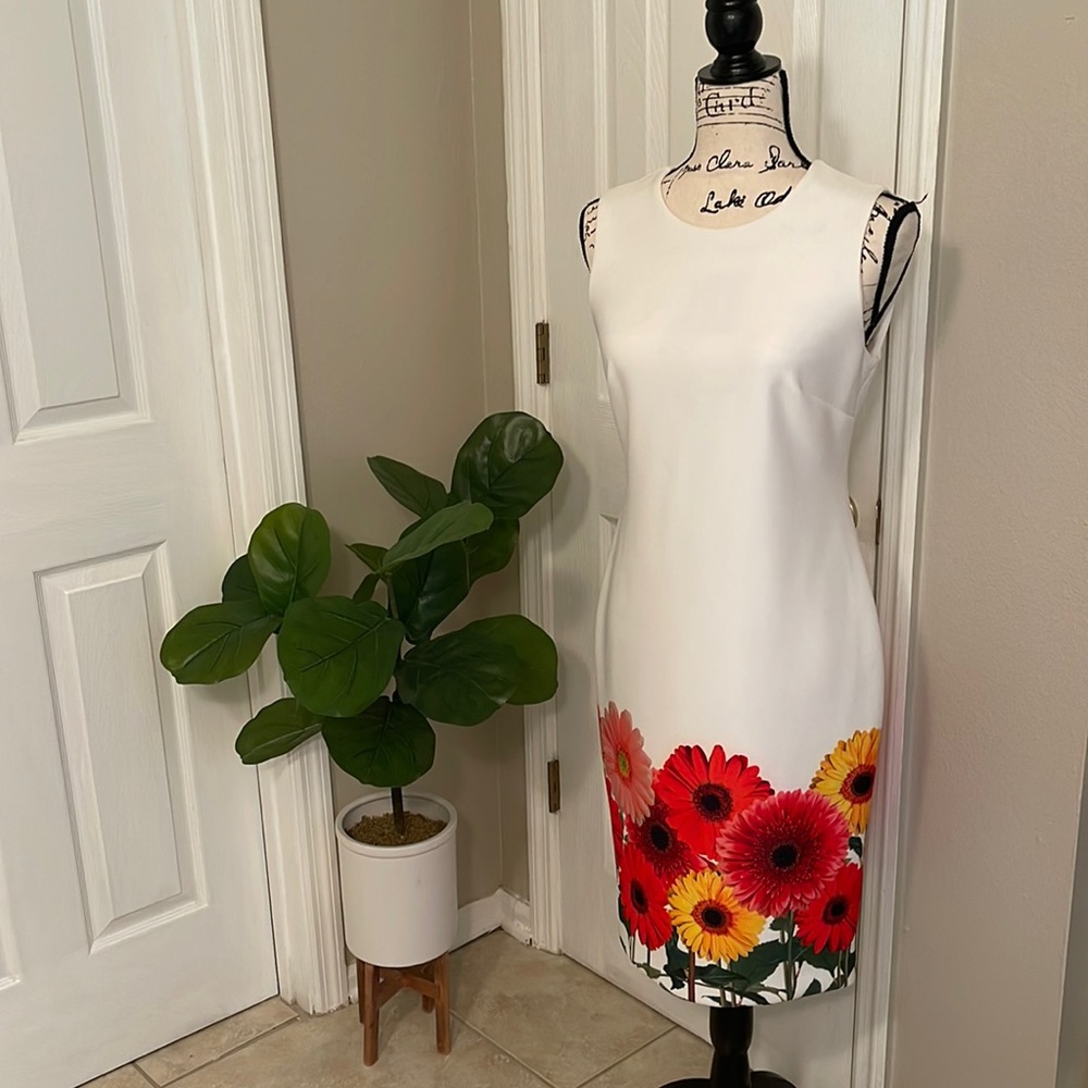 Calvin Klein Floral Print Sheath Dress